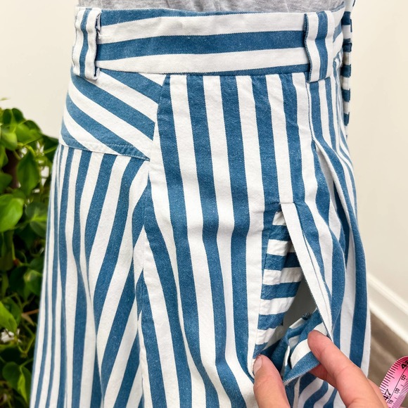 Rachel Antonoff Blue and White Striped Midi Skirt - Picture 5 of 10